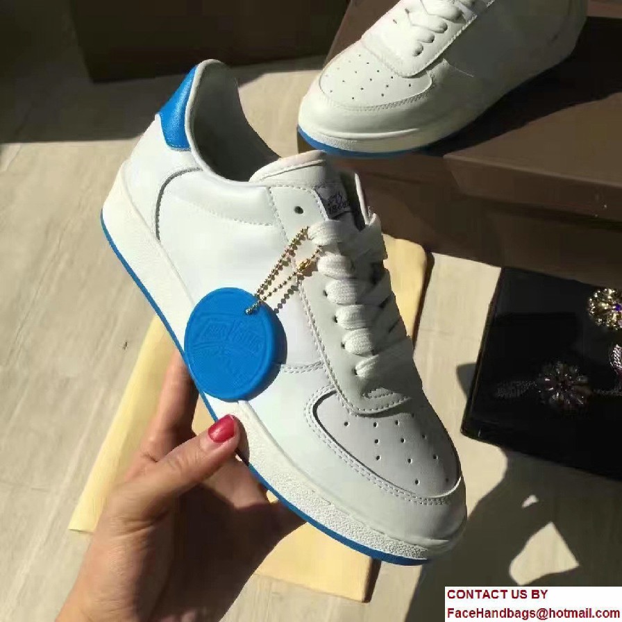 Louis Vuitton Medallion Rivoli Lovers Sneakers 1A2CWN White/Bleu 2017