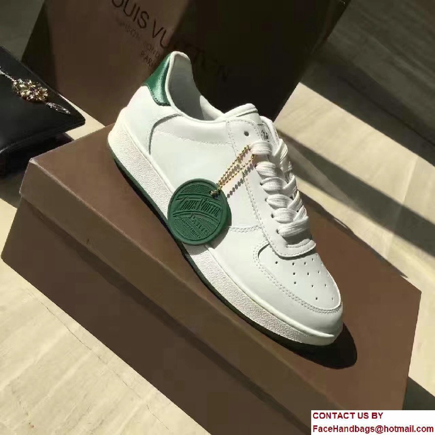 Louis Vuitton Medallion Rivoli Lovers Sneakers White/Green 2017