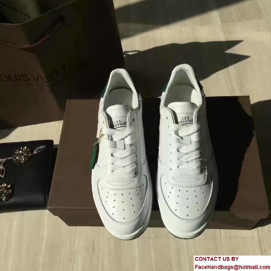 Louis Vuitton Medallion Rivoli Lovers Sneakers White/Green 2017