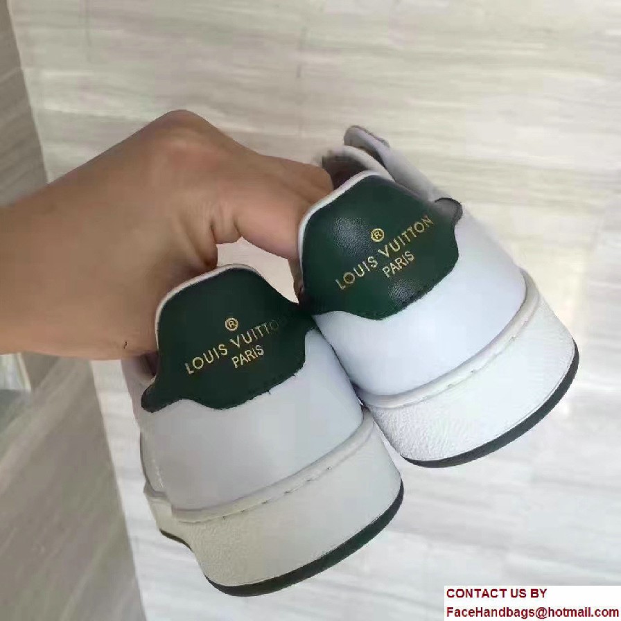 Louis Vuitton Medallion Rivoli Lovers Sneakers White/Green 2017