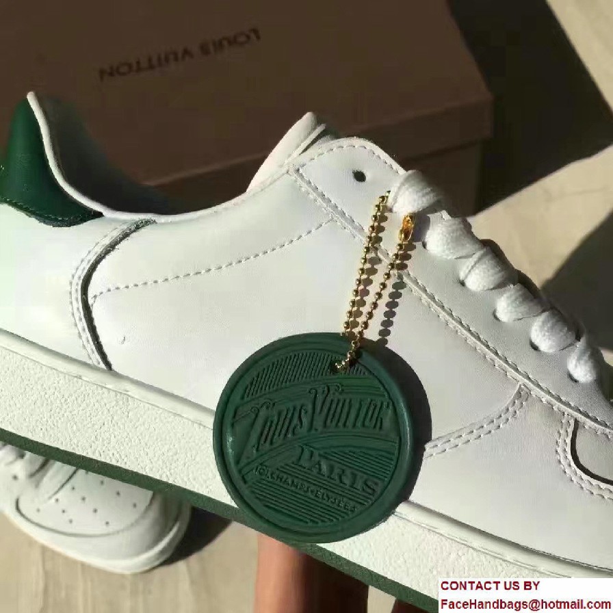 Louis Vuitton Medallion Rivoli Lovers Sneakers White/Green 2017