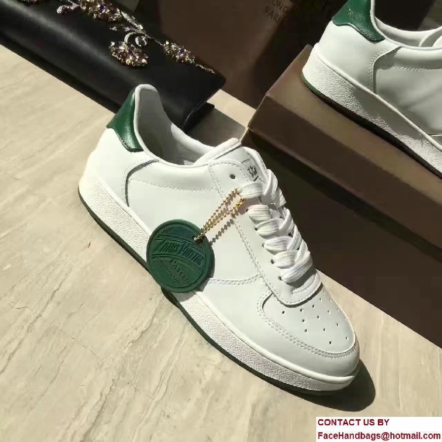 Louis Vuitton Medallion Rivoli Lovers Sneakers White/Green 2017