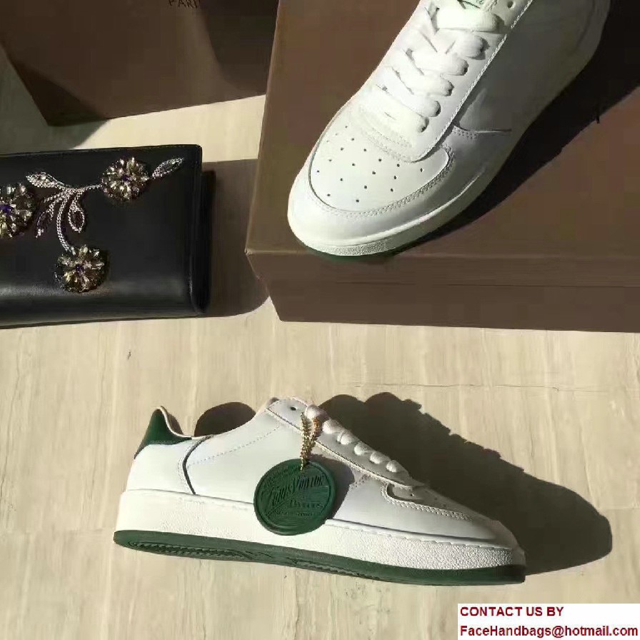 Louis Vuitton Medallion Rivoli Lovers Sneakers White/Green 2017