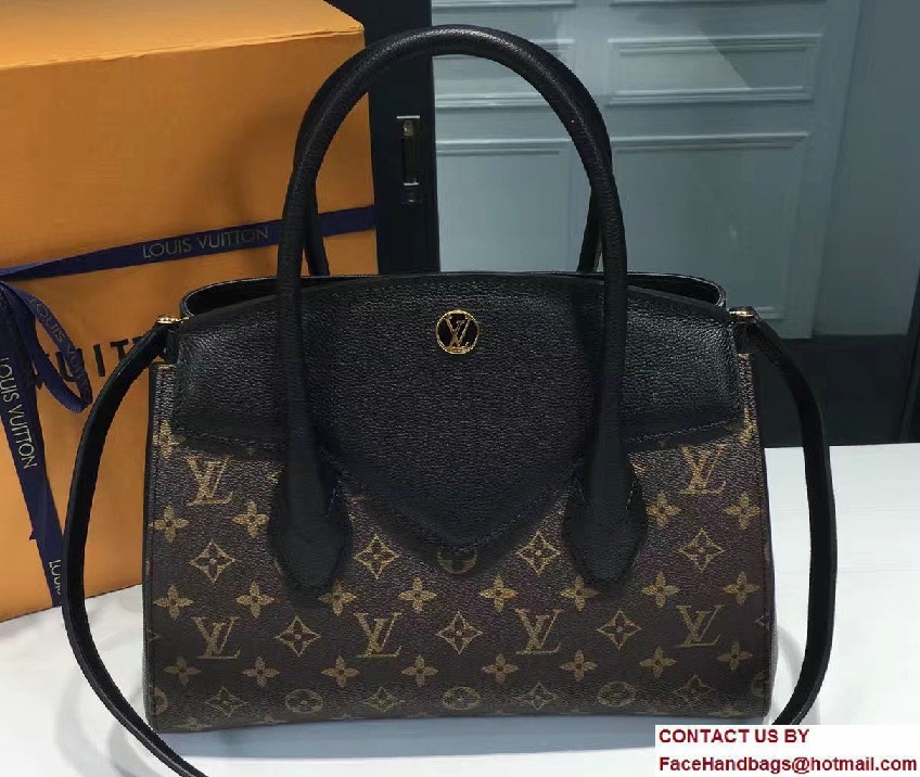 Louis Vuitton Monogram Canvas and Calf Leather Florine Bag M42269 Noir 2017 - Click Image to Close