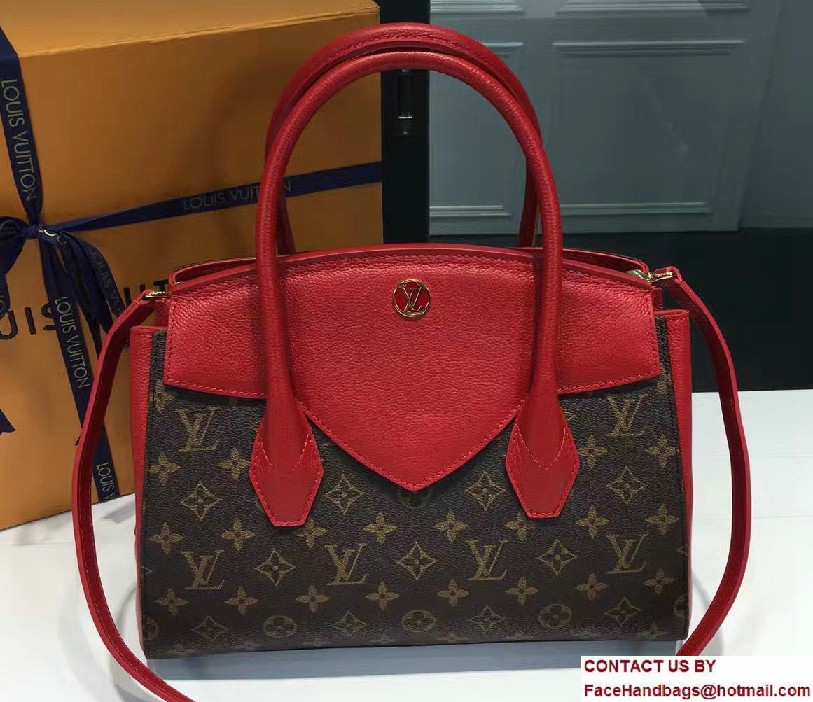 Louis Vuitton Monogram Canvas and Calf Leather Florine Bag M42270 Cherry 2017