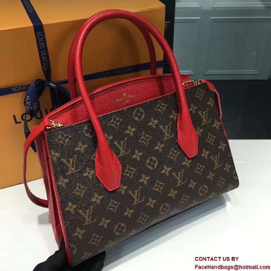 Louis Vuitton Monogram Canvas and Calf Leather Florine Bag M42270 Cherry 2017