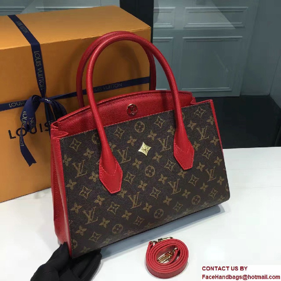 Louis Vuitton Monogram Canvas and Calf Leather Florine Bag M42270 Cherry 2017