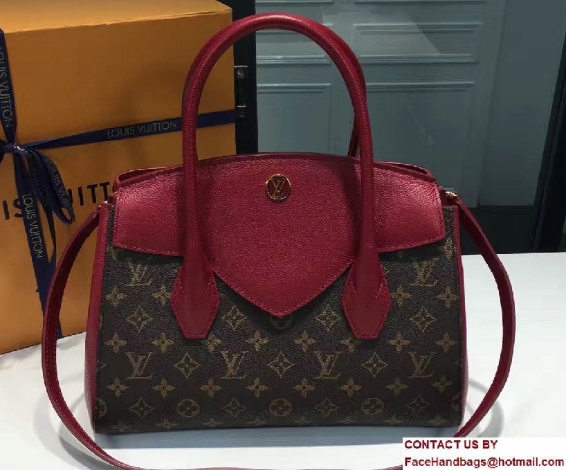 Louis Vuitton Monogram Canvas and Calf Leather Florine Bag M42271 Raisin 2017 - Click Image to Close