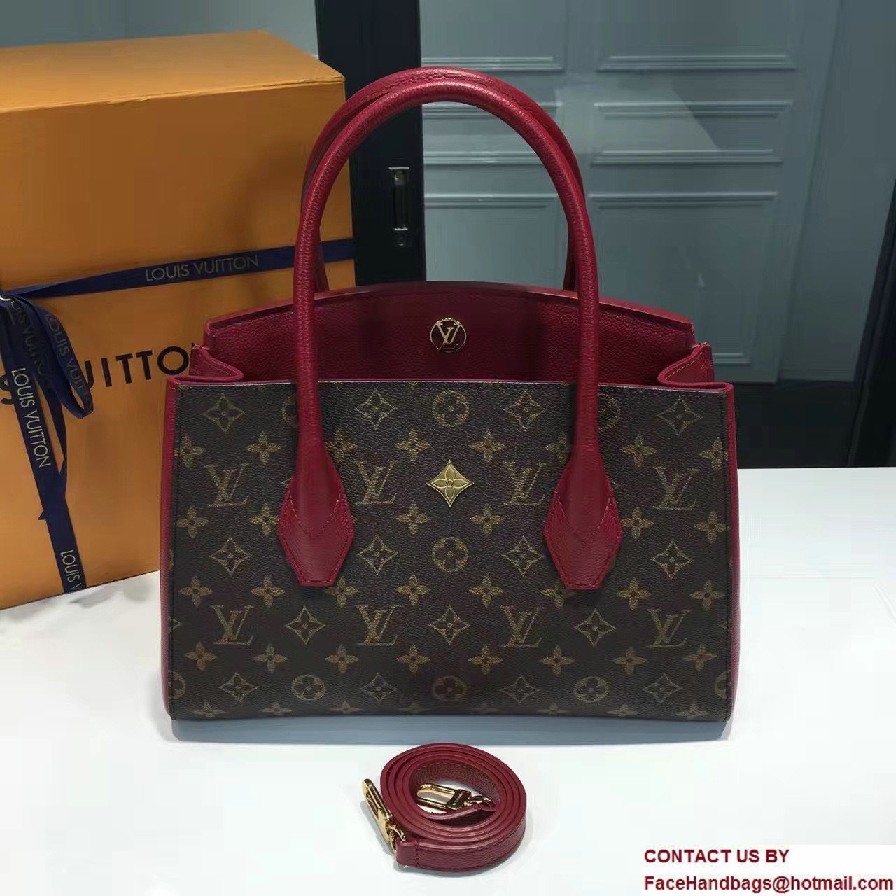 Louis Vuitton Monogram Canvas and Calf Leather Florine Bag M42271 Raisin 2017