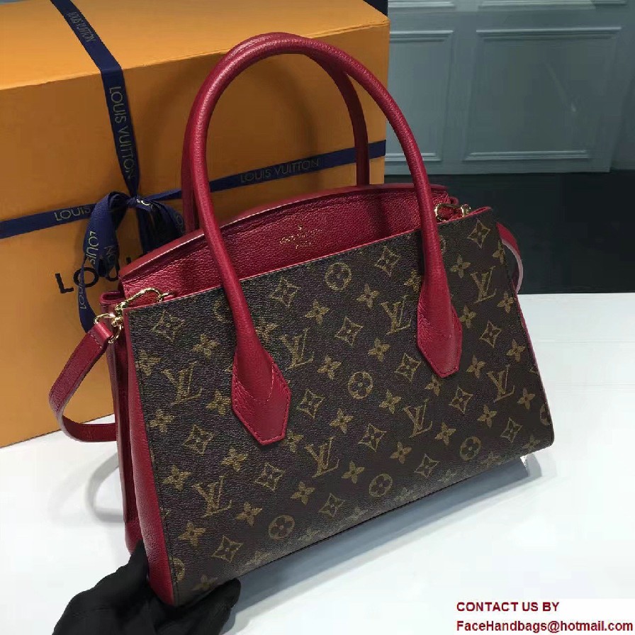 Louis Vuitton Monogram Canvas and Calf Leather Florine Bag M42271 Raisin 2017