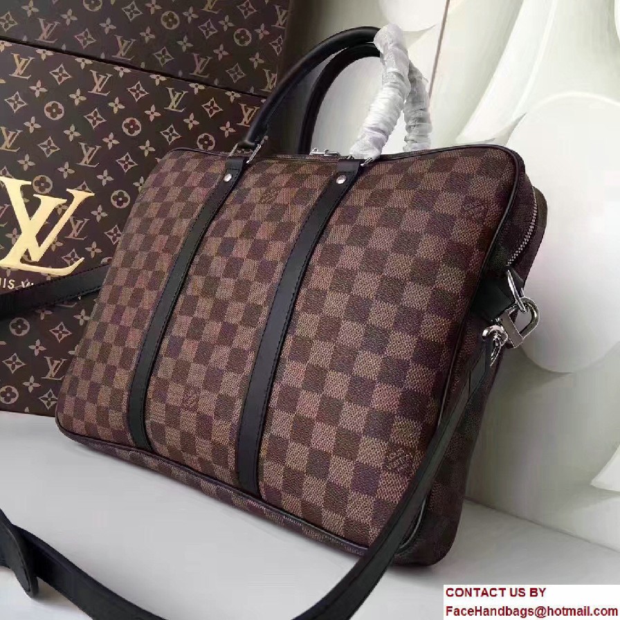 Louis Vuitton Porte-Documents Voyage PM Bag N41466 Damier Ebene Canvas