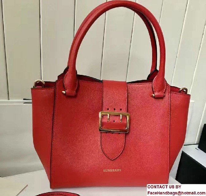 Medium Buckle Tote In Grainy Leather 40290201 Red 2017 - Click Image to Close