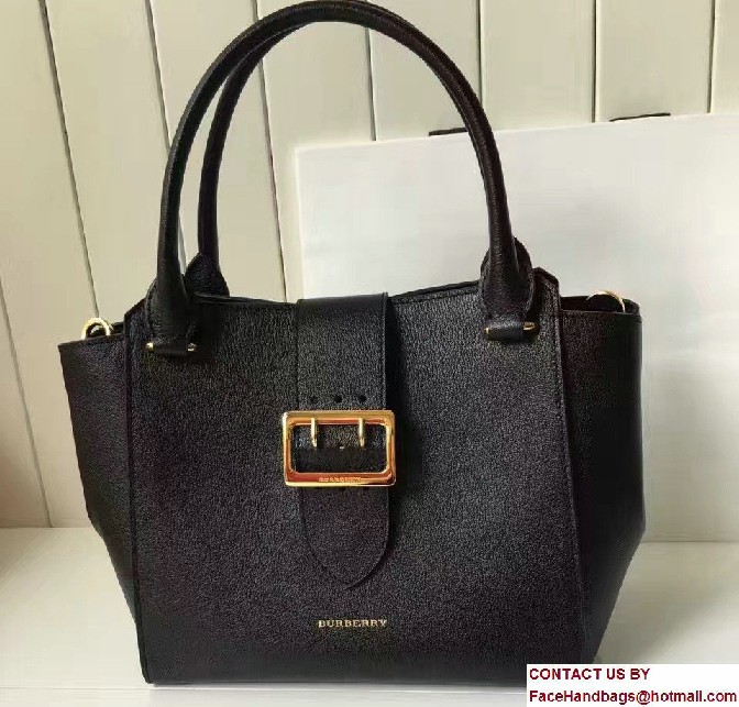 Medium Buckle Tote In Grainy Leather 40290221 Black 2017 - Click Image to Close