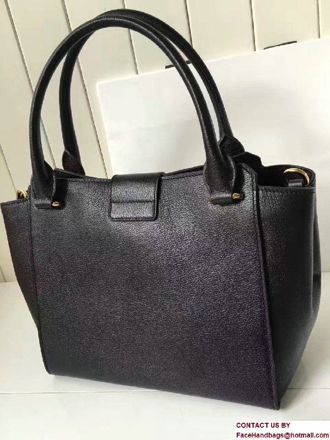 Medium Buckle Tote In Grainy Leather 40290221 Black 2017