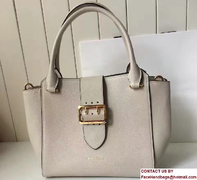 Medium Buckle Tote In Grainy Leather 40290301 Limestone 2017 - Click Image to Close