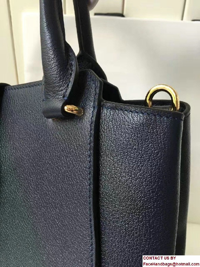 Medium Buckle Tote In Grainy Leather 40301951 Dark Blue 2017