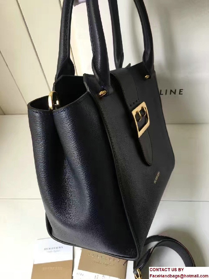 Medium Buckle Tote In Grainy Leather 40301951 Dark Blue 2017