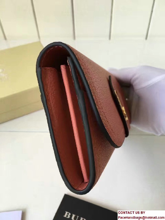 Milton Grainy Leather Continental Wallet Copper Pink 2017