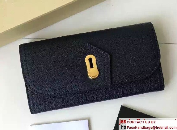 Milton Grainy Leather Continental Wallet Dark Blue 2017