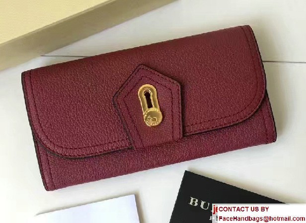 Milton Grainy Leather Continental Wallet Dark Red 2017 - Click Image to Close