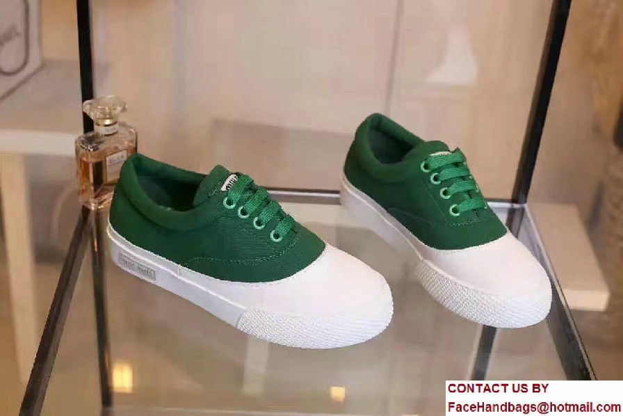 Miu Miu Assortment Of Colors Lace-Up Sneakers Green 2017