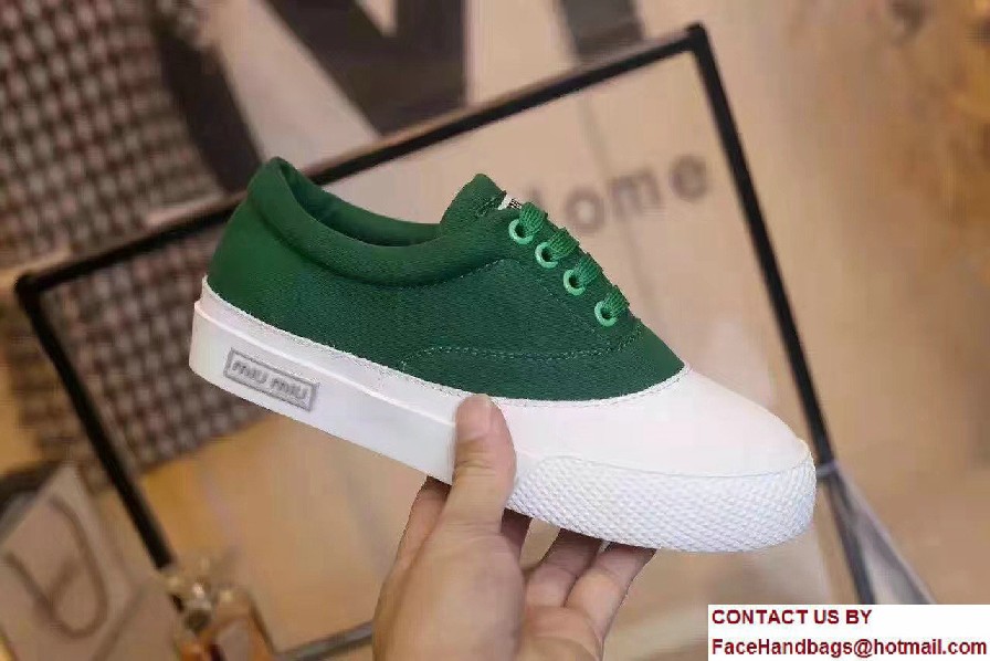 Miu Miu Assortment Of Colors Lace-Up Sneakers Green 2017