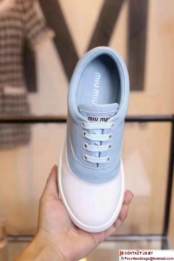 Miu Miu Assortment Of Colors Lace-Up Sneakers Sky Blue 2017