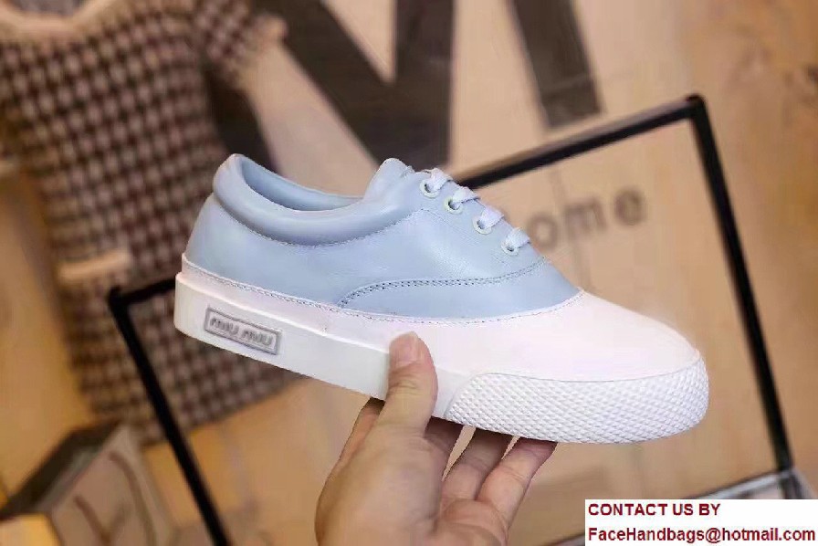 Miu Miu Assortment Of Colors Lace-Up Sneakers Sky Blue 2017