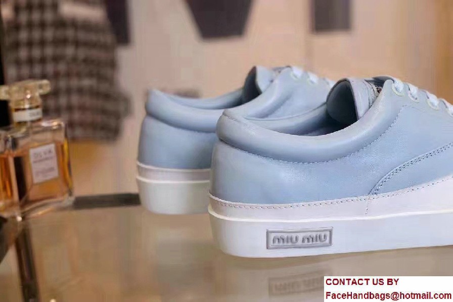 Miu Miu Assortment Of Colors Lace-Up Sneakers Sky Blue 2017