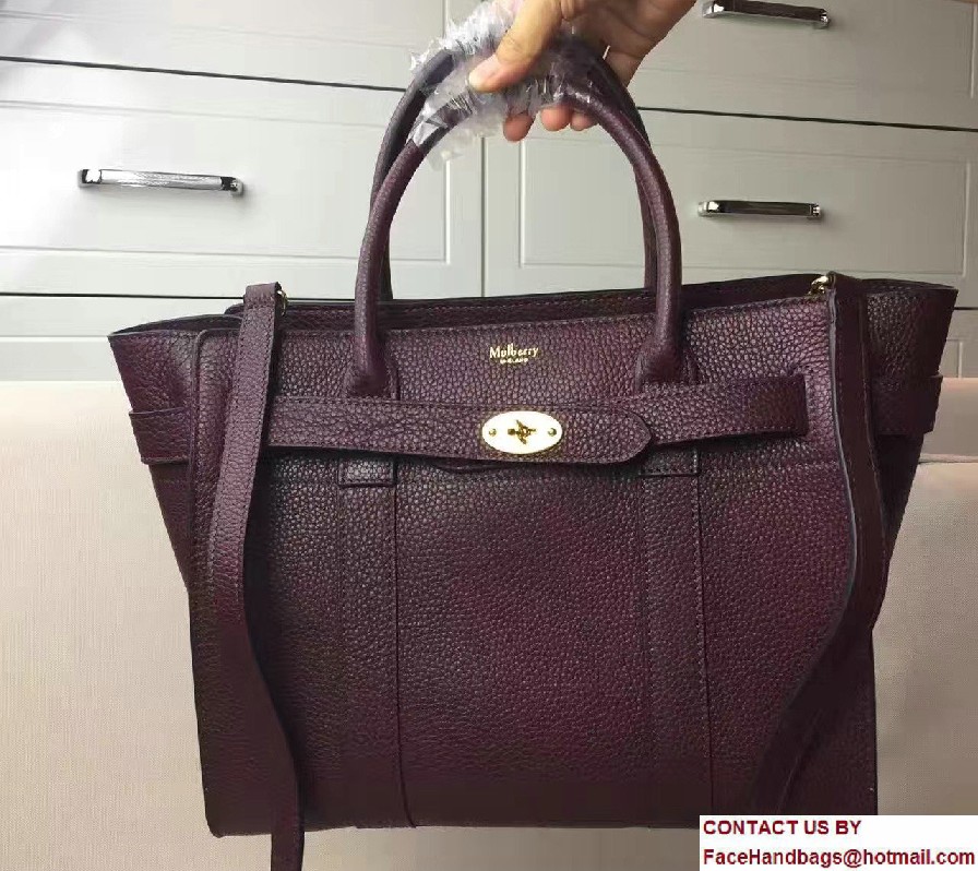 Natural Grain Leather Small Zipped Bayswater Bag Oxblood 2016 - Click Image to Close