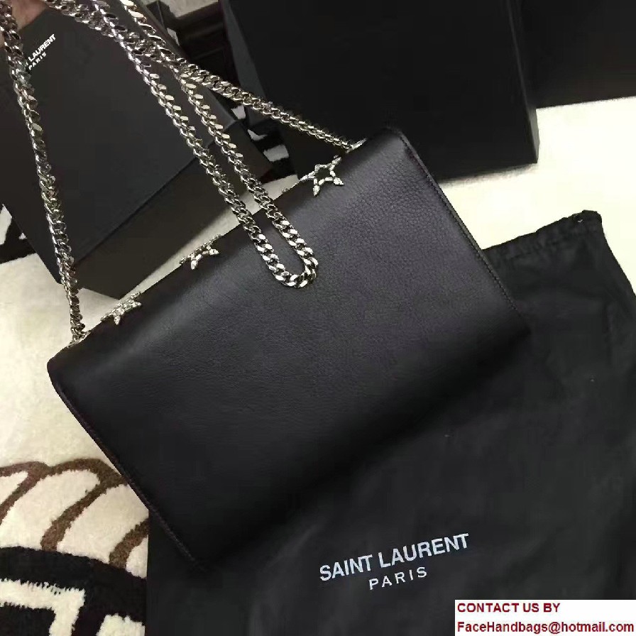 Saint Laurent Leather Classic Medium Kate Monogram Satchel Bag 364051 Crystal Star 2017