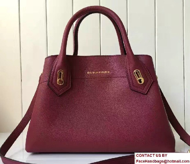 Small Milton Bag In Grainy Leather 40130671 Dark Red 2017 - Click Image to Close