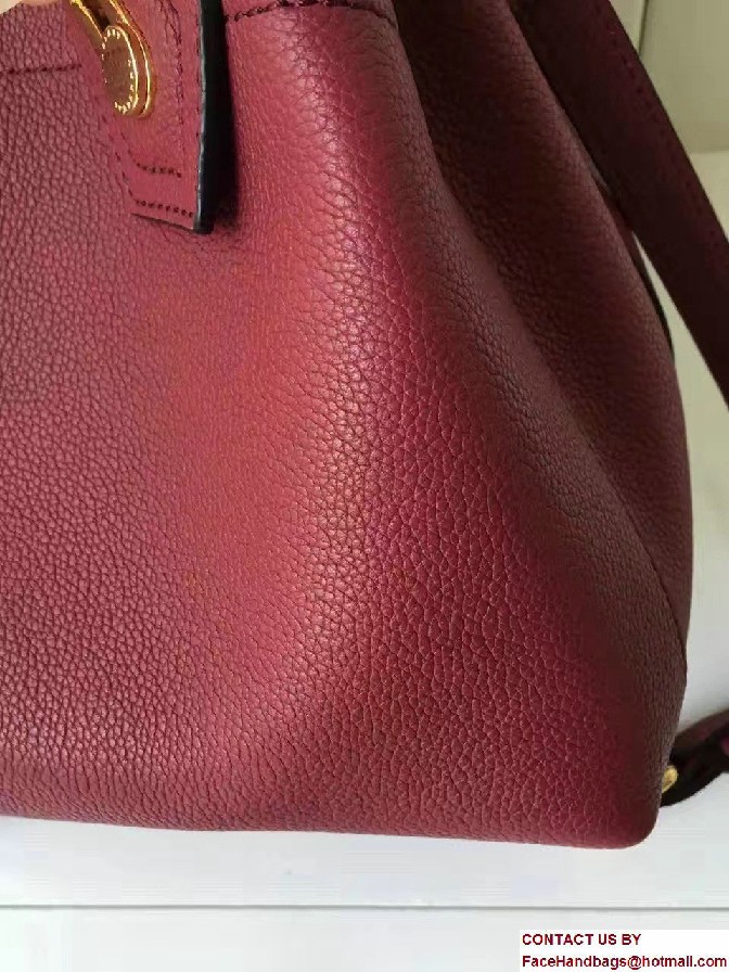 Small Milton Bag In Grainy Leather 40130671 Dark Red 2017