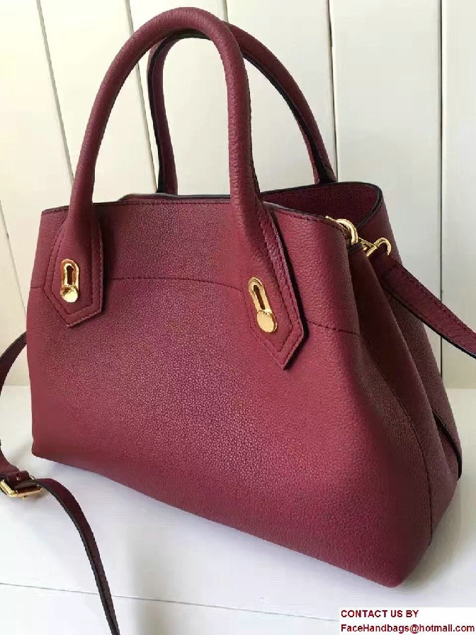 Small Milton Bag In Grainy Leather 40130671 Dark Red 2017