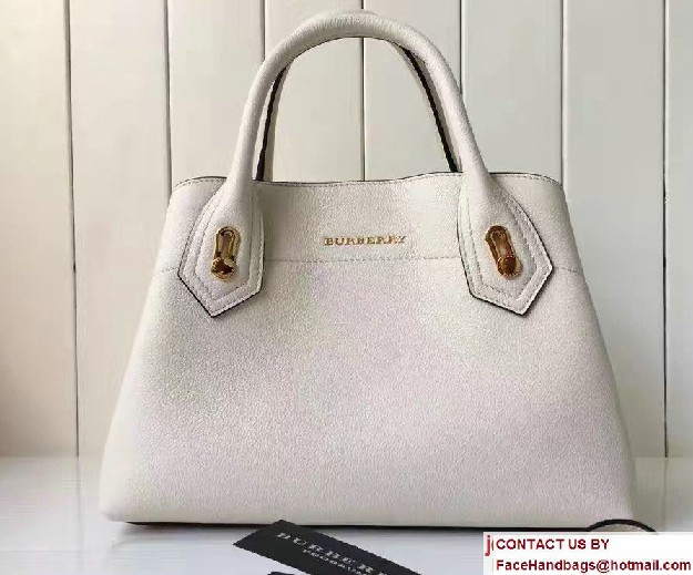 Small Milton Bag In Grainy Leather 40130701 White 2017 - Click Image to Close