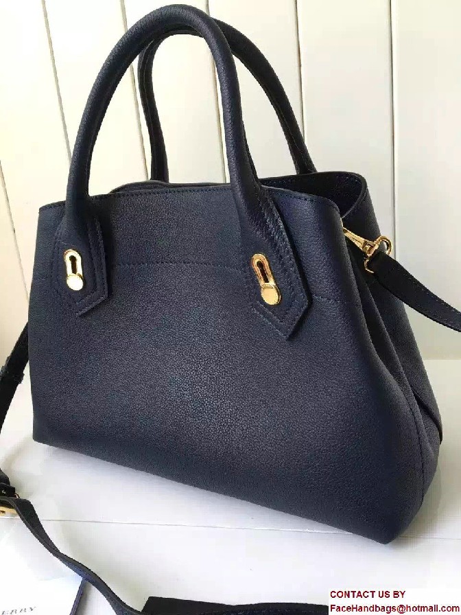 Small Milton Bag In Grainy Leather 40130731 Dark Blue 2017