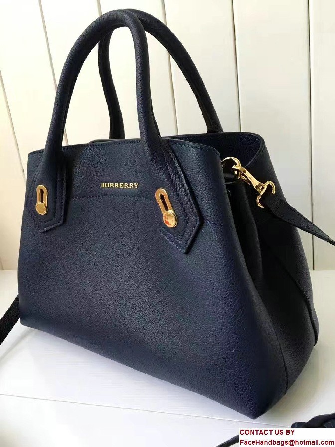 Small Milton Bag In Grainy Leather 40130731 Dark Blue 2017