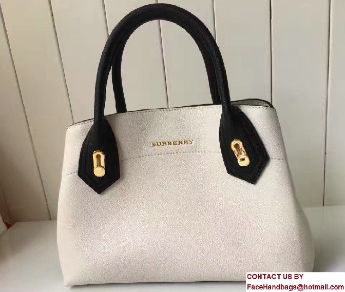 Small Milton Bag In Grainy Leather 40201321 White/Black 2017 - Click Image to Close