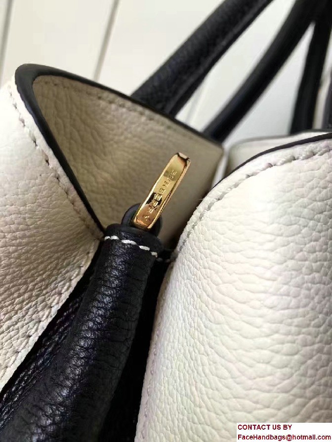 Small Milton Bag In Grainy Leather 40201321 White/Black 2017