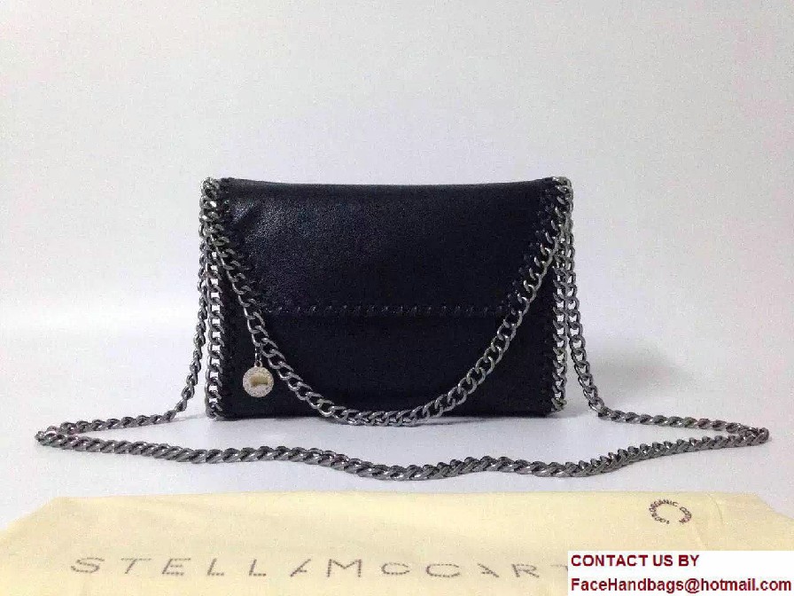 Stella McCartney Falabella Shaggy Deer Mini Shoulder Bag Black 2015 - Click Image to Close