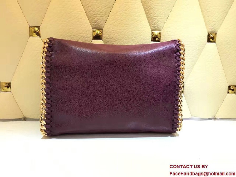 Stella McCartney Falabella Shaggy Deer Mini Shoulder Bag Burgundy with gold chain 2016