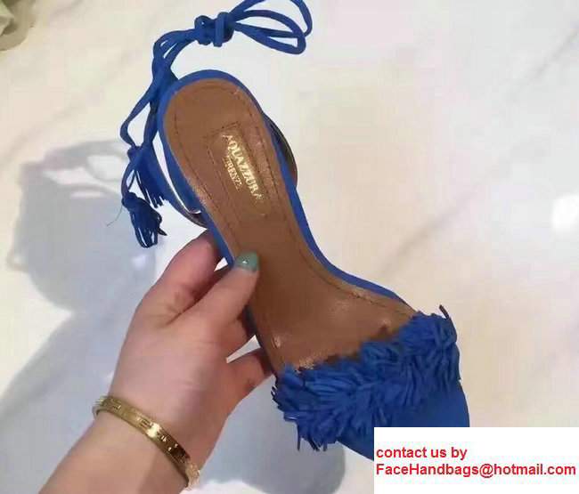 Aquazzura Heel 5.5cm Wild Thing Sandals Blue 2017