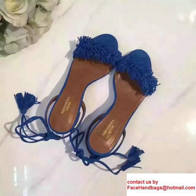 Aquazzura Heel 5.5cm Wild Thing Sandals Blue 2017