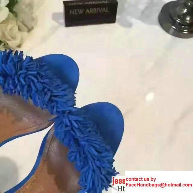 Aquazzura Heel 5.5cm Wild Thing Sandals Blue 2017