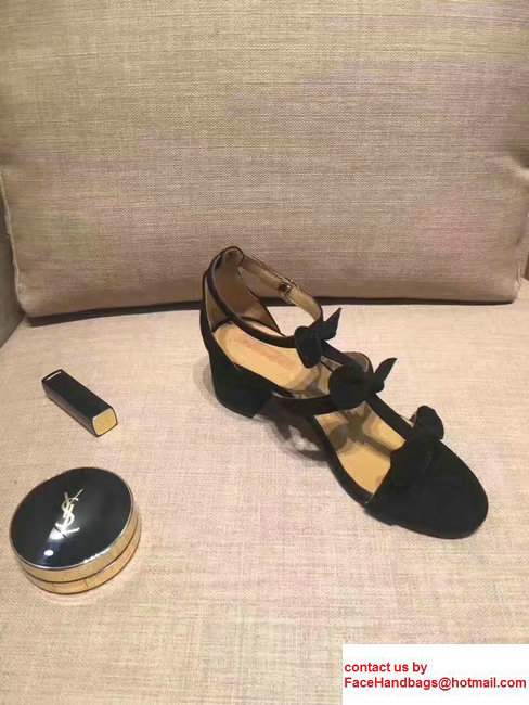 Aquazzura St. Tropez Suede Heel 5.5cm Sandals Black 2017