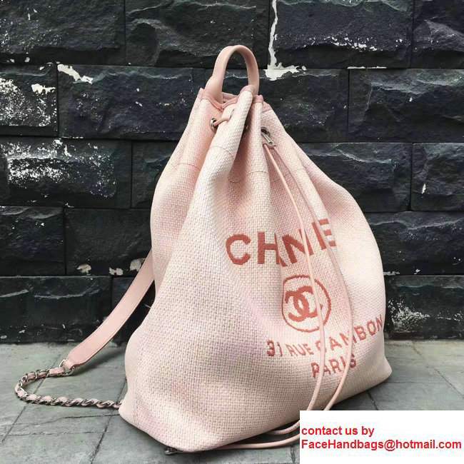 Chanel Deauville Backpack Bag A93787 Light Pink 2017