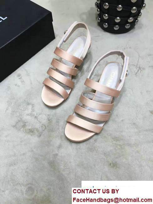 Chanel Heel 5cm Sandals G32836 Pink 2017