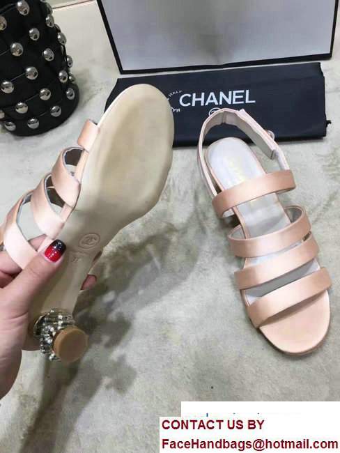 Chanel Heel 5cm Sandals G32836 Pink 2017