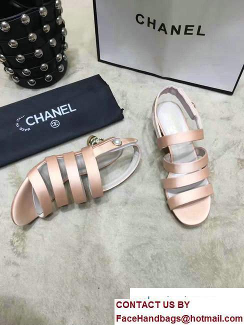 Chanel Heel 5cm Sandals G32836 Pink 2017