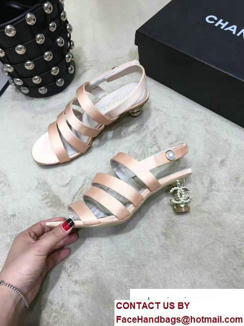 Chanel Heel 5cm Sandals G32836 Pink 2017